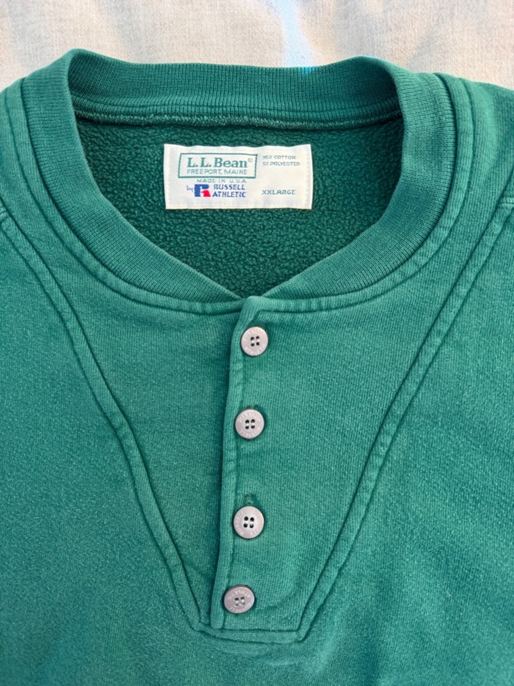 90s L.L.Bean Crewneck Sweatshirt in Green